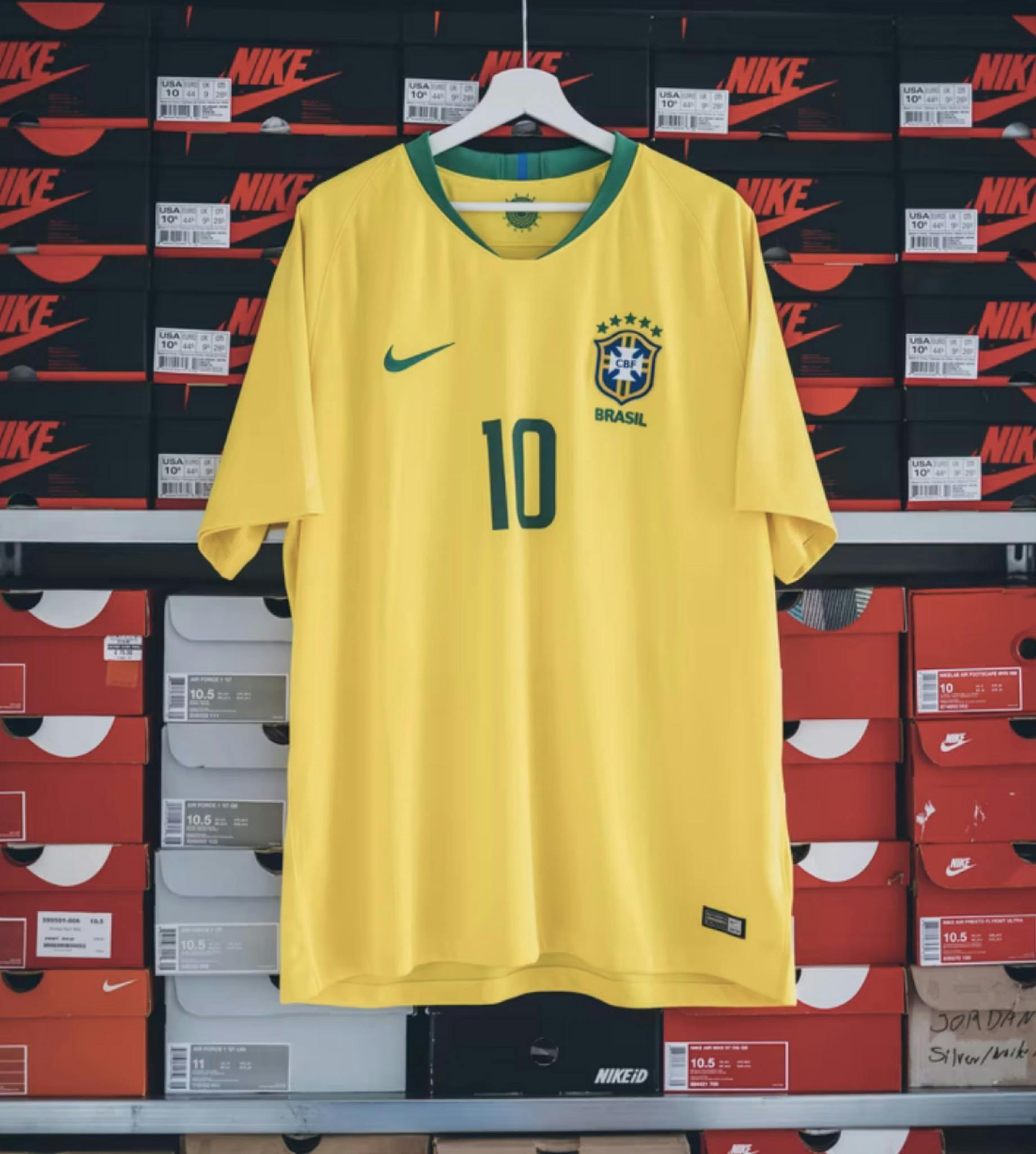 Picture of a Brazil Football Shirt, wore by Neymar Jr